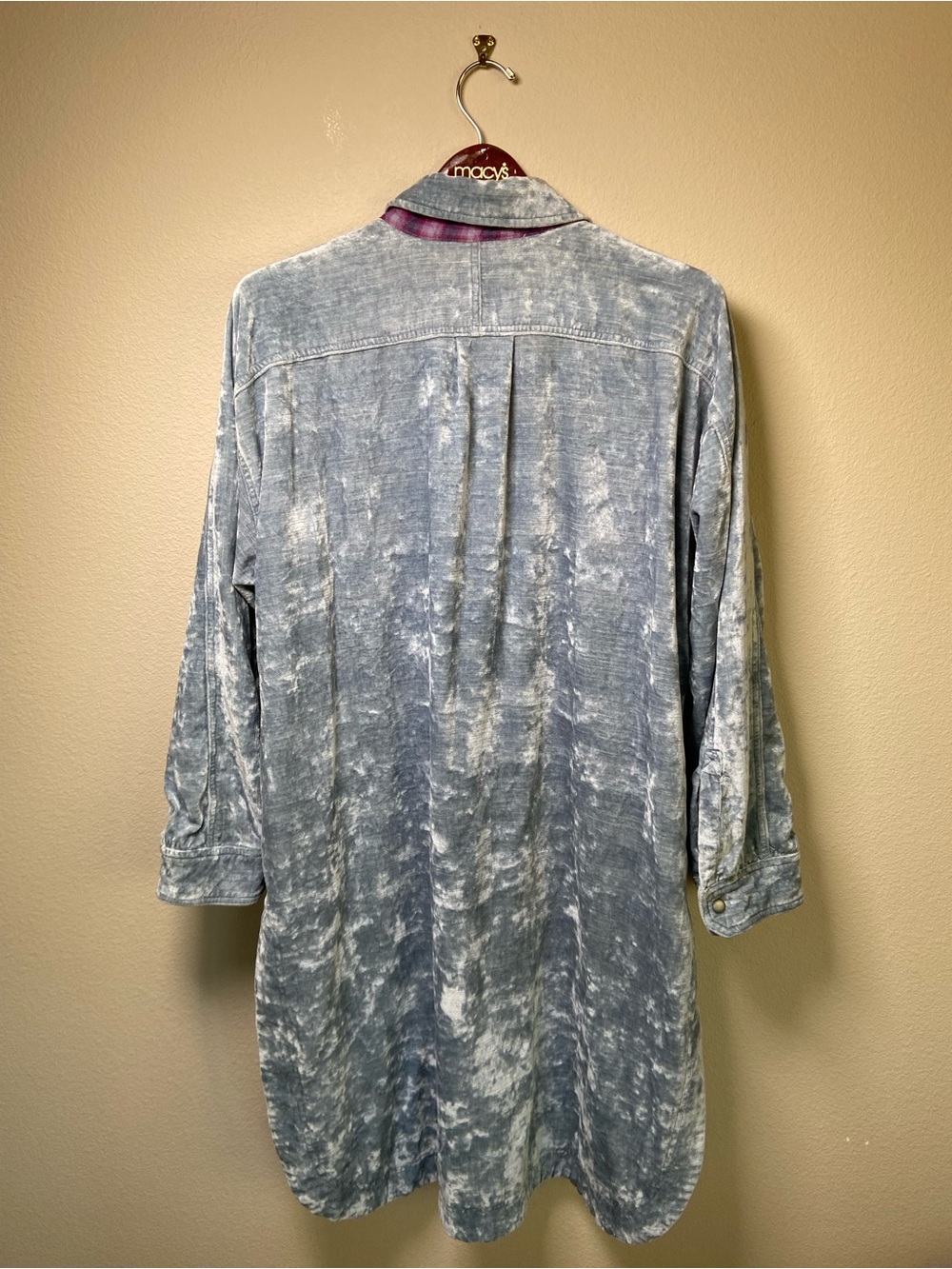 Anthropologie We The Free Duster Jacket Large Crushed Velvet - Picture 5 of 11